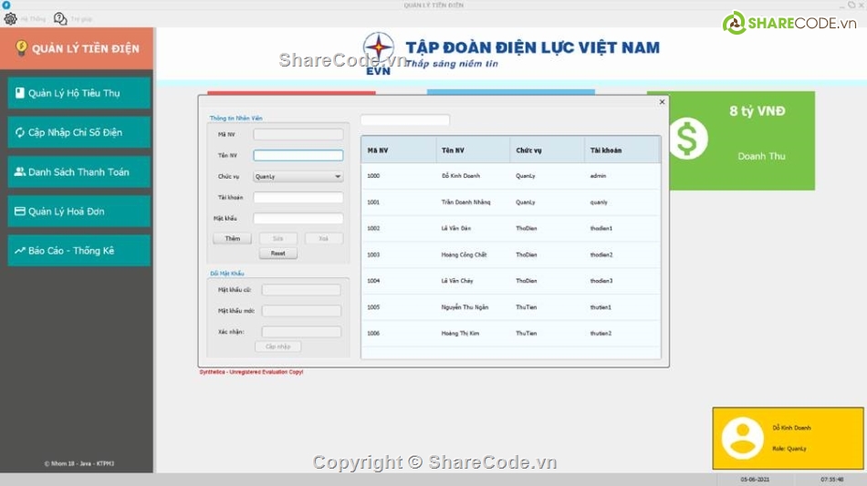 Quản Lý Hóa Đơn Điện,Hóa Đơn Tiền Điện,quản lý tiền điện,code java,bài tập lớn java